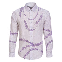 Aloha Lei Mikioi Family Matching Mermaid Dress and Hawaiian Shirt Purple Polynesian Tribal Tatau Pattern