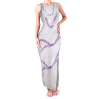 Aloha Lei Mikioi Family Matching Tank Maxi Dress and Hawaiian Shirt Purple Polynesian Tribal Tatau Pattern