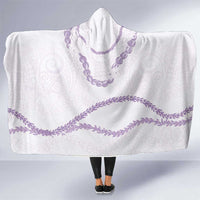 Aloha Lei Mikioi Hooded Blanket Purple Polynesian Tribal Tatau Pattern