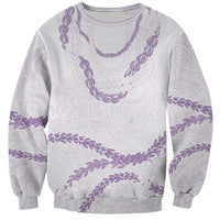 Aloha Lei Mikioi Sweatshirt Purple Polynesian Tribal Tatau Pattern