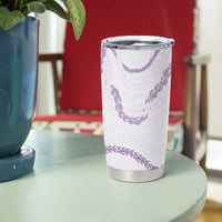 Aloha Lei Mikioi Tumbler Cup Purple Polynesian Tribal Tatau Pattern