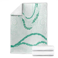 Aloha Lei Mikioi Blanket Sage Green Polynesian Tribal Tatau Pattern