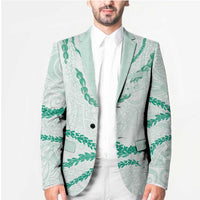 Aloha Lei Mikioi Blazer Sage Green Polynesian Tribal Tatau Pattern - Polynesian Pride