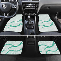 Aloha Lei Mikioi Car Mats Sage Green Polynesian Tribal Tatau Pattern