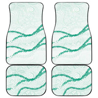 Aloha Lei Mikioi Car Mats Sage Green Polynesian Tribal Tatau Pattern