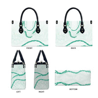 Aloha Lei Mikioi Leather Bag Sage Green Polynesian Tribal Tatau Pattern - Polynesian Pride