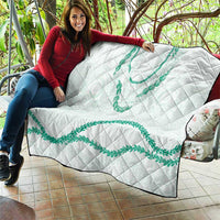 Aloha Lei Mikioi Quilt Sage Green Polynesian Tribal Tatau Pattern