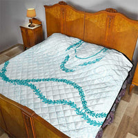 Aloha Lei Mikioi Quilt Teal Polynesian Tribal Tatau Pattern