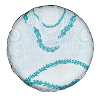 Aloha Lei Mikioi Spare Tire Cover Teal Polynesian Tribal Tatau Pattern