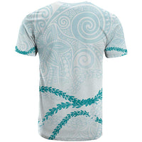 Aloha Lei Mikioi T Shirt Teal Polynesian Tribal Tatau Pattern