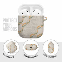 Aloha Pakalana and Puakenikeni Lei AirPods Case Beige Hawaiian Pattern - Polynesian Pride