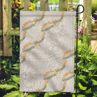 Aloha Pakalana and Puakenikeni Lei Garden Flag Beige Hawaiian Pattern