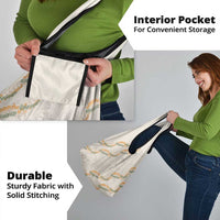 Aloha Pakalana and Puakenikeni Lei Grocery Bag Beige Hawaiian Pattern