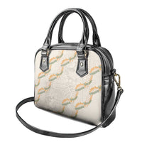 Aloha Pakalana and Puakenikeni Lei Shoulder Handbag Beige Hawaiian Pattern