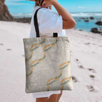 Aloha Pakalana and Puakenikeni Lei Tote Bag Beige Hawaiian Pattern - Polynesian Pride