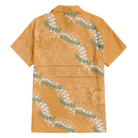 Aloha Pakalana and Puakenikeni Lei Hawaiian Shirt Gold Hawaiian Pattern