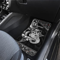 Personalised New Zealand Potae Pango Cricket Car Mats Special Maori Hei Tiki Tribal Tattoo