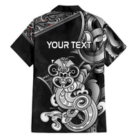 Personalised New Zealand Potae Pango Cricket Family Matching Short Sleeve Bodycon Dress and Hawaiian Shirt Special Maori Hei Tiki Tribal Tattoo LT9 - Polynesian Pride