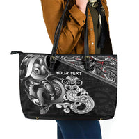 Personalised New Zealand Potae Pango Cricket Leather Tote Bag Special Maori Hei Tiki Tribal Tattoo LT9 - Polynesian Pride