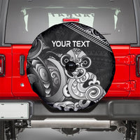 Personalised New Zealand Potae Pango Cricket Spare Tire Cover Special Maori Hei Tiki Tribal Tattoo