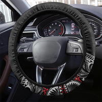 New Zealand Potae Pango Cricket Steering Wheel Cover Special Maori Hei Tiki Tribal Tattoo LT9 - Polynesian Pride