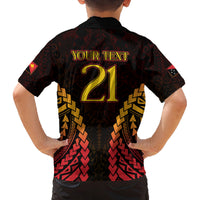 Custom Papua New Guinea Cricket Family Matching Puletasi and Hawaiian Shirt Go Barramundis LT9 - Polynesian Pride