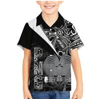 Custom Papua New Guinea Cricket Family Matching Mermaid Dress and Hawaiian Shirt Tribal Bird of Paradise Tattoo