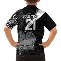 Custom Papua New Guinea Cricket Kid Hawaiian Shirt Tribal Bird of Paradise Tattoo