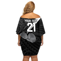 Custom Papua New Guinea Cricket Off Shoulder Short Dress Tribal Bird of Paradise Tattoo LT9 - Polynesian Pride