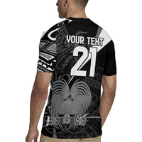 Custom Papua New Guinea Cricket Rugby Jersey Tribal Bird of Paradise Tattoo