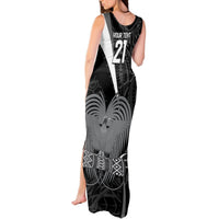 Custom Papua New Guinea Cricket Tank Maxi Dress Tribal Bird of Paradise Tattoo LT9 - Polynesian Pride
