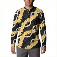 Aloha Melemele Hibiscus Pikake Lei Button Sweatshirt Hawaiian Quilt Pattern LT9 - Polynesian Pride