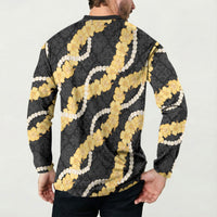 Aloha Melemele Hibiscus Pikake Lei Button Sweatshirt Hawaiian Quilt Pattern LT9 - Polynesian Pride