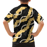 Aloha Melemele Hibiscus Pikake Lei Family Matching Tank Maxi Dress and Hawaiian Shirt Hawaiian Quilt Pattern LT9 - Polynesian Pride