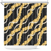 Aloha Melemele Hibiscus Pikake Lei Shower Curtain Hawaiian Quilt Pattern