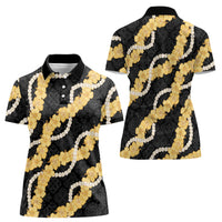 Aloha Melemele Hibiscus Pikake Lei Women Polo Shirt Hawaiian Quilt Pattern LT9 - Polynesian Pride