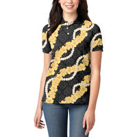 Aloha Melemele Hibiscus Pikake Lei Women Polo Shirt Hawaiian Quilt Pattern LT9 - Polynesian Pride