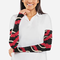 Aloha Ula'ula Hibiscus Pikake Lei Arm Sleeves Hawaiian Quilt Pattern LT9 - Polynesian Pride