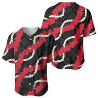Aloha Ula'ula Hibiscus Pikake Lei Baseball Jersey Hawaiian Quilt Pattern LT9 - Polynesian Pride