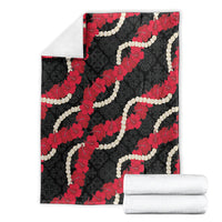 Aloha Ula'ula Hibiscus Pikake Lei Blanket Hawaiian Quilt Pattern LT9 - Polynesian Pride