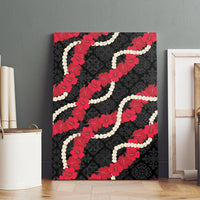 Aloha Ula'ula Hibiscus Pikake Lei Canvas Wall Art Hawaiian Quilt Pattern LT9 - Polynesian Pride