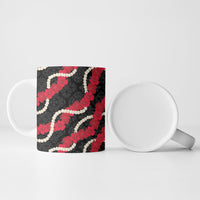 Aloha Ula'ula Hibiscus Pikake Lei Ceramic Mug Hawaiian Quilt Pattern LT9 - Polynesian Pride