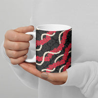 Aloha Ula'ula Hibiscus Pikake Lei Ceramic Mug Hawaiian Quilt Pattern LT9 - Polynesian Pride