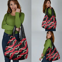 Aloha Ula'ula Hibiscus Pikake Lei Grocery Bag Hawaiian Quilt Pattern