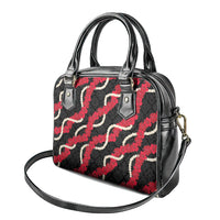 Aloha Ula'ula Hibiscus Pikake Lei Shoulder Handbag Hawaiian Quilt Pattern LT9 - Polynesian Pride