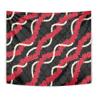 Aloha Ula'ula Hibiscus Pikake Lei Tapestry Hawaiian Quilt Pattern