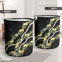 Puakenikeni Anthurium Pikake Lei Laundry Basket Hawaiian Quilt Pattern LT9 - Polynesian Pride
