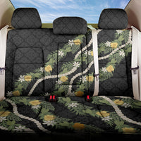 Puakenikeni Anthurium Pikake Lei Back Car Seat Cover Hawaiian Quilt Pattern LT9 One Size Black - Polynesian Pride