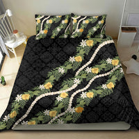 Puakenikeni Anthurium Pikake Lei Bedding Set Hawaiian Quilt Pattern LT9 - Polynesian Pride