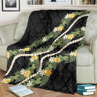 Puakenikeni Anthurium Pikake Lei Blanket Hawaiian Quilt Pattern LT9 - Polynesian Pride